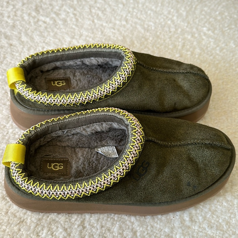 Dark Green Ugg Tazz Platform Slipper, W9, Sold Out!
